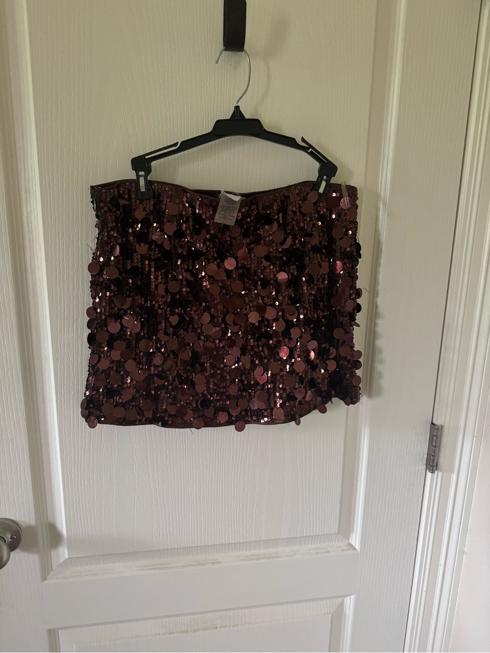 Sans Souci Rose Brown Sequin Mini Skirt